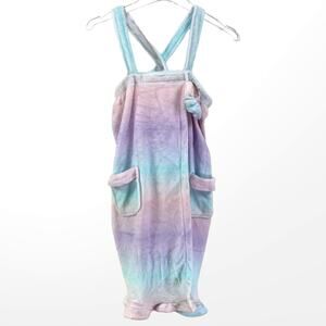 MORE THAN MAGIC Pink Purple Fuzzy Pocketed Wrap Around Robe
